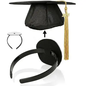 Graduation Cap Headband Insert-Anti-Fall Grad Cap Headband for Curly Hair,Graduation Hat Hair Band Accessories
