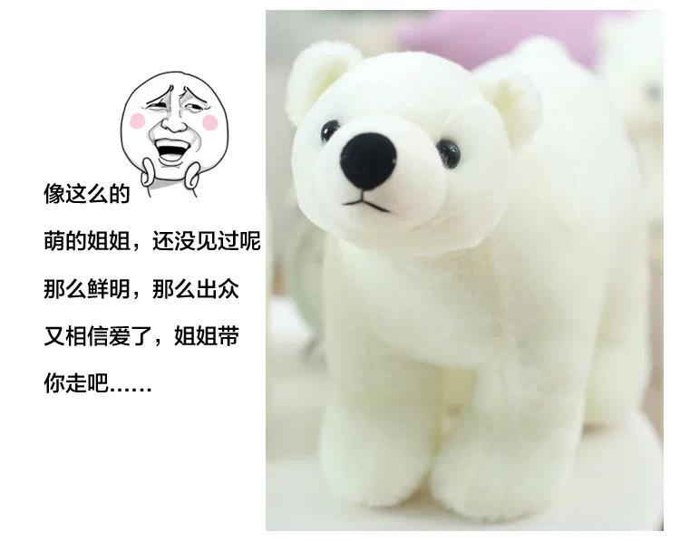 Polar bear doll Stuffed toy cute doll children doll activity gift creative white bear