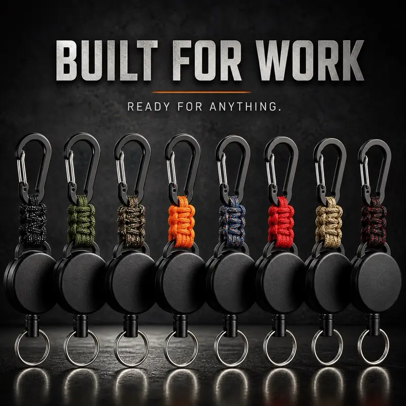 Built for Work Keychain with Paracord Lanyard - Durable and Versatile Accessory for Everyday Use