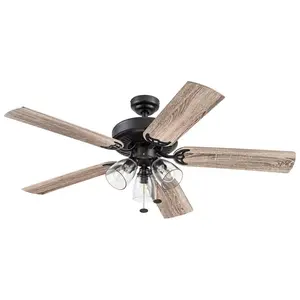 Prominence Home Saybrook 52 Inch Farmhouse LED Ceiling Fan with Light, Bronze