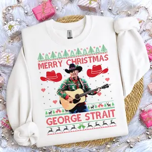 George Strait Christmas 2025 Shirt Sweatshirt Hoodie,Country Music Western Tshirt For Fan Vintage Gift Crewneck Full Size S-5XL