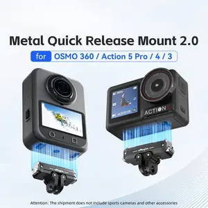 Dji Osmo 360 Action Camera Accessories, Metal Quick-Release Dual Interface Base, Compatible with Dji Osmo 360/action5/action4/action3