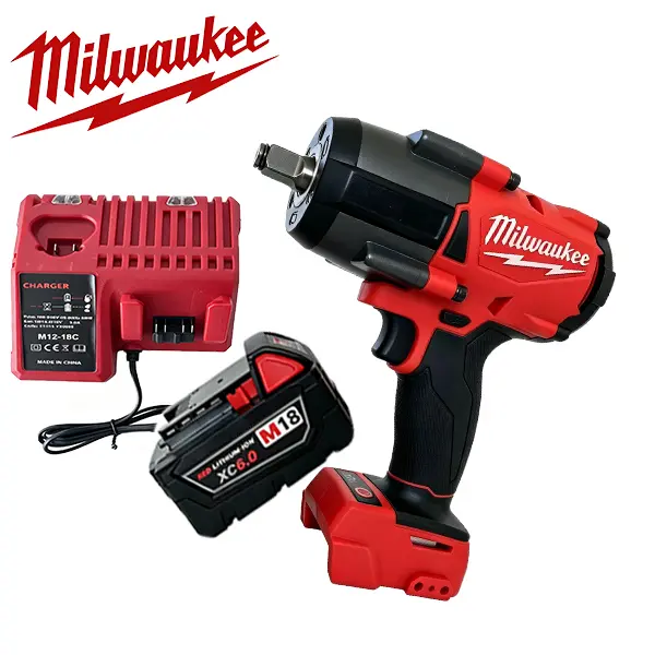 Milwaukee M18 Cordless Brushless Dual-Purpose Impact Wrench - 1000FT-LBS Torque, 0.5in Lug Nut Kit, Repair Tool, Lithium Batteries, LED Work Light, Compact Metal Gear Housing, 4-Mode Drive Control for Car Garage Heavy Tasks, Rusted Bolts, Impact Wrenches,