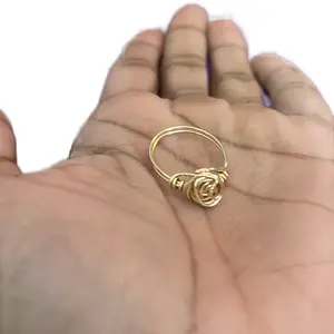 Wire Rose Ring - Handmade Wire Wrapped Floral Ring