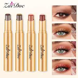 【Buy one get one free】ZaiDoc Glittering Three-Color Eyeshadow Stick Effortless Glam in One Swipe Perfect for Daily & Party Looks Makeup Blend Versatile Use