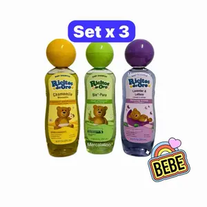 SET 3 Shampoo Ricitos de Oro  250 ml- Manzanilla- Bio Pure y Lavanda.