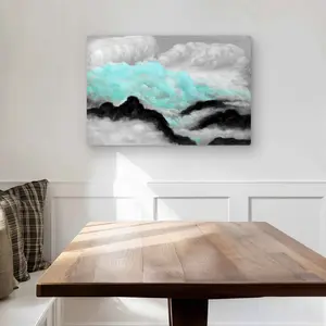 Begin Home Decor C1MP2030I53082 20 x 30 in. Gray & Blue Clouds Wall Art - Contemporary Landscapes Metal Print