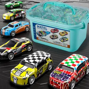 Mini pull-back car toy with storage box, suitable for boys and girls aged 3 , perfect for Children's Day and birthday gifts, also a top for party favors, creative pull-back small cars, durable and long-lasting, can be used for interactive games