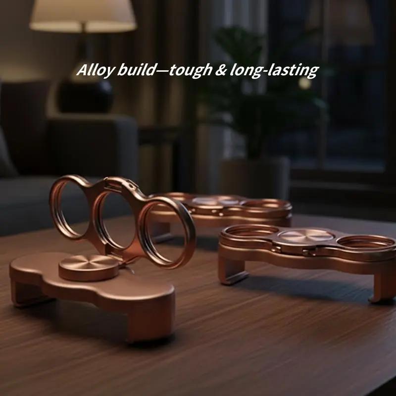 360 Rotation Phone Ring Stand, Dual Finger Loop Grip, Foldable Adjustable Mobile Holder with Desktop Support