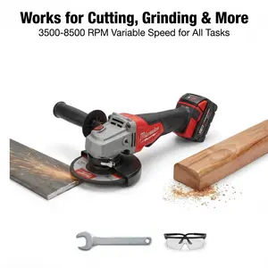 Milwaukee 18V Cordless Angle Grinder 125mm Bare Tool for Steel Cutting Grinding Brushless Motor