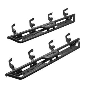 fathersdaygift VEVOR Running Boards, 6 Inches Side Steps Compatible with 2019-2025 Chevy Silverado/GMC Sierra 1500 Crew Cab, 2020-2025 Chevy Silverado/GMC Sierra 2500HD 3500HD Crew Cab, Black Carbon Steel Nerf Bars