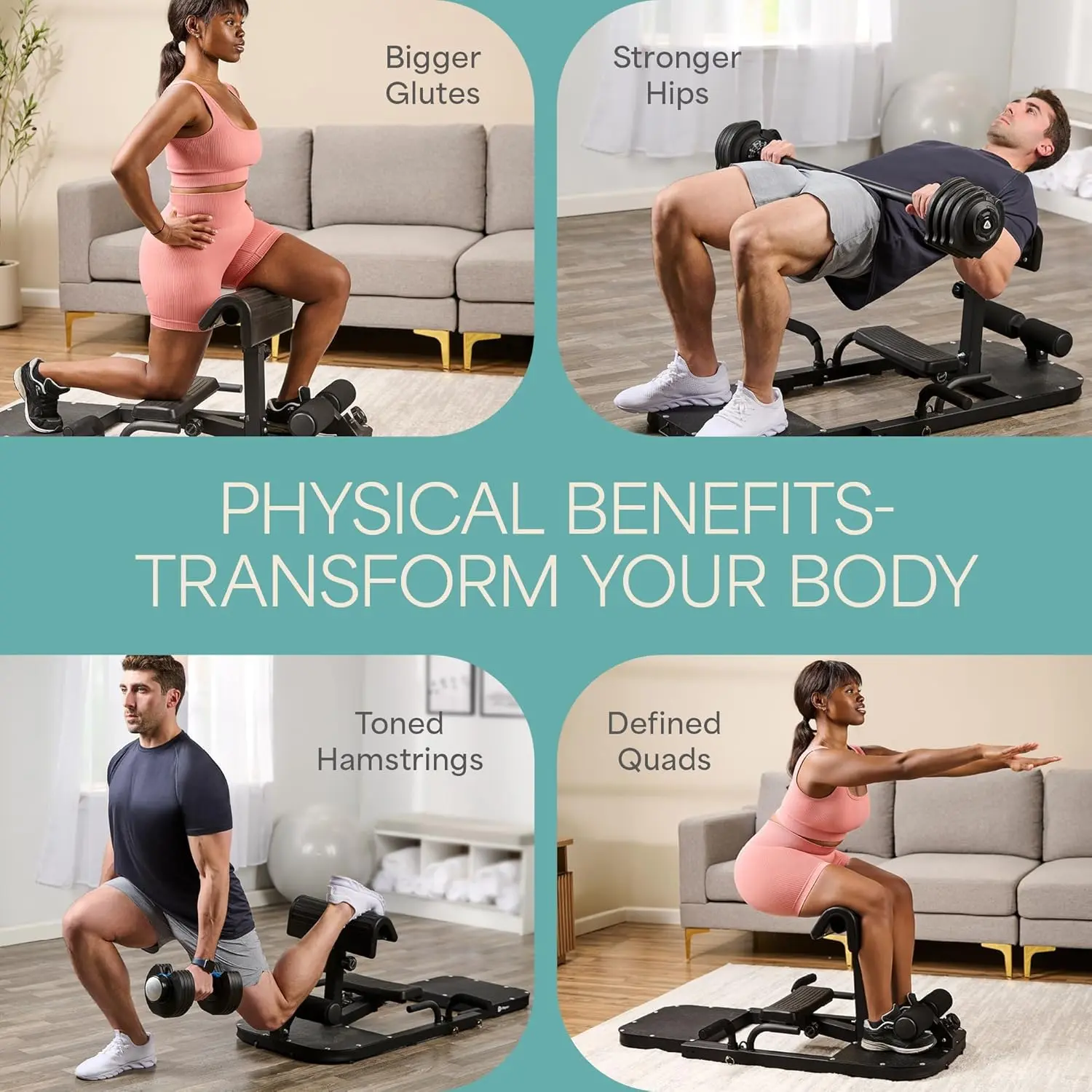 LifePro GluteBlast Hip Thrust Machine - Foldable Home Gym Station
