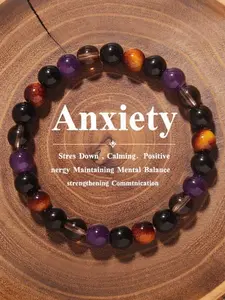 Healing Crystal Beaded Bracelets, Chakra Healing Crystals, Reiki Stone Beads, Elastic Cord Chakra Jewelry, Bohemian Style Gift for Women Men, Anxiety Relief Fashion Accessory