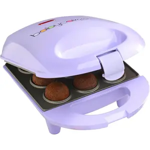 Babycakes Mini Cake Pop Maker by Select Brands - Easy-to-Use Machine - Recipes Included - Non-Stick Coating, Non-Skid Feet & Power Light - Makes 9 Cake Pops