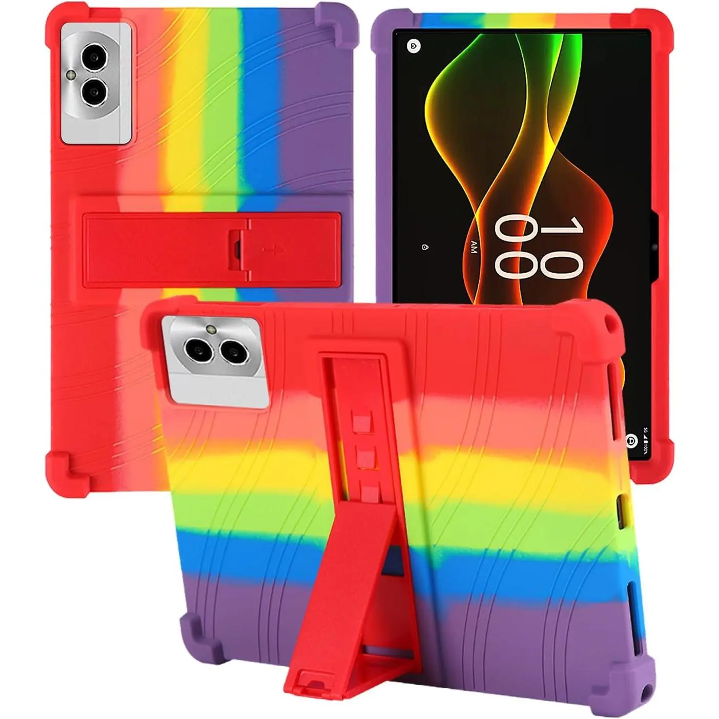 Soft Silicone Tablet Cover for Boost Celero 5G TAB 2025 - Adjustable Kickstand, Shockproof Kids-Friendly Casing, Durable Polycarbonate-Synthetic Protection Accessory for Movie Watching, Tablet Covers