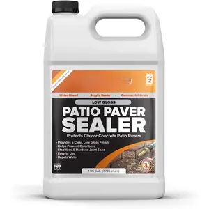Low Gloss Patio Paver Sealer, 1 gal - Clear Water-Based Sealant for  Stone Surfaces