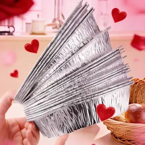 50 Pcs Disposable Aluminum Foil Bowls, BBQ/baking/air Fryer/cooking/delivery Packaging, Essential Kitchen Party Supplies