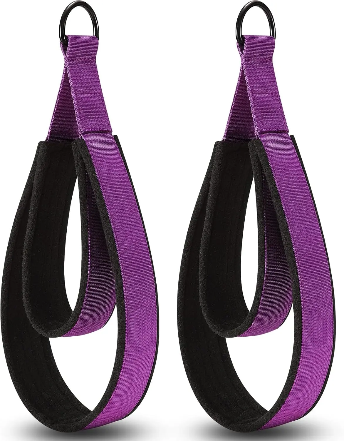 Pilates Straps - Double Loop D-Ring Straps for Reformer, Padded,  Gym Workout