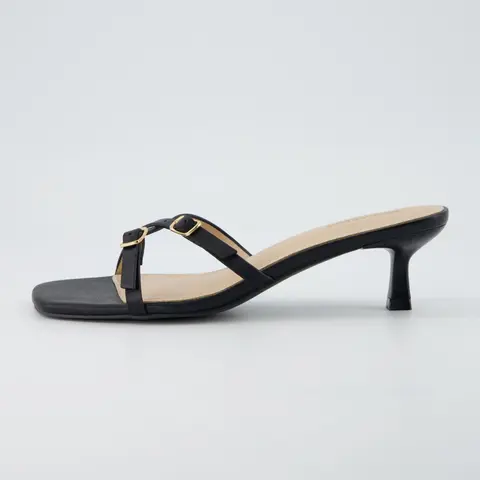 Cushionaire Women's Milan Kitten Heel Sandals - Elegant and Comfortable Heels