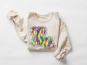 Louisiana Mardi Gras T-Shirt/ sweatshirt, Mardi Gras Dead shirt, Mardi Gras Carnival Drink Shirt, Fat Tuesday Sweatshirt, Orleans Sweatshirt, Louisiana Shirt