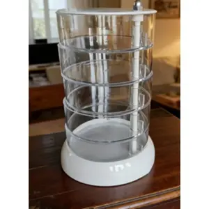 Rotating multi-layer storage box, suitable for storing jewelry and hair accessories, dust-proof design, convenient for access and display, jewelry organizer box