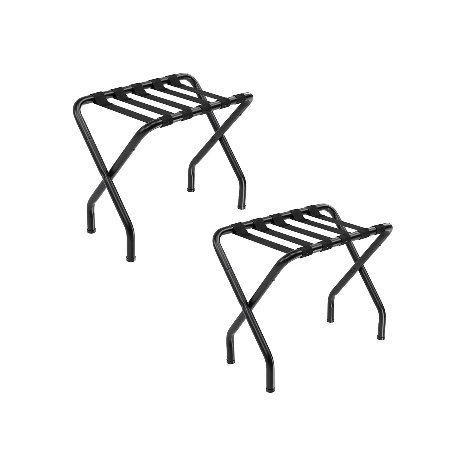 SONGMICS Adjustable Luggage Rack Organiser Set (Pack of 2), Steel-Frame Suitcase Stand for Guest Room