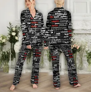 Damon Sal.vat0re Vampire Diaries Pajamas, Matching Family Halloween Xmas Sleepwear, Book Lover Gift