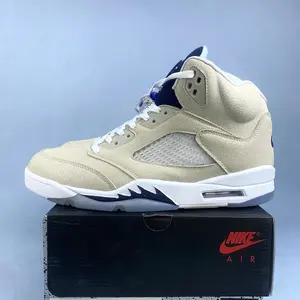 New grey suede men's lace-up outdoor sports shoes breathable casual running shoes