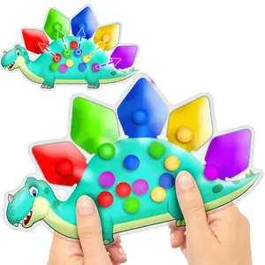 Dinosaur Color Classification Sensory Toy Infinite Cube, Multi Color, Made of Durable Plastic