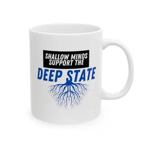 Red Wave Brand Shallow Minds Ceramic Mug, (11oz)