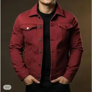 Men's Fashion Casual Jacket Washed Denim Top Loose Large Size Denim Jacket, suitable for autumn and winter seasons