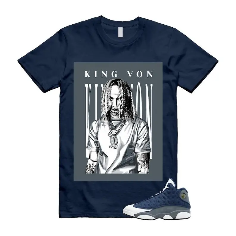 13 Flint Matching T Shirt, King Von Graphic Shirt, 90s Hip Hop Tee, Gift For Women and Man, Unisex T-Shirt, Sneaker Head Gift
