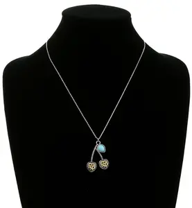 Leopard Cherry Pendant Necklace