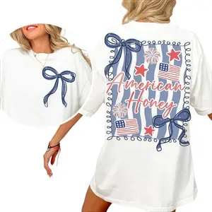 American Honey Coquette 4th Of July T Shirt, Girly Memorial Day T Shirt, Vintage Usa T Shirt, Independence Day T Shirt, Land Of The Free, Merica 4th Of July T Shirt, 4th Of July Outfits For Women, 4th Of July, 4th Of July Shirt, 4th Of July Shirt Unisex..