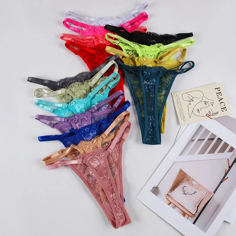15-Pack Low Rise Lace Thongs for Women, V-Shape T-Back Floral Underwear, Soft Stretchy Sexy Panties with a Comfortable Fit