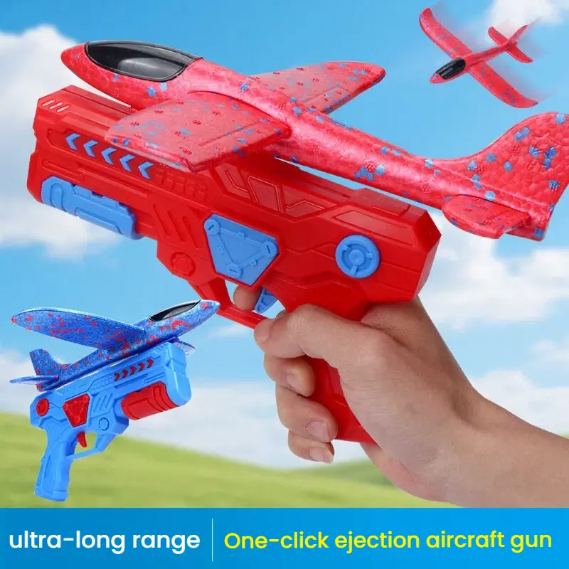 Airplane Launcher Toy for Kids, One Click Ejection Flying Plane Toy, Outdoor Fun Sensory Fidget Toy, Cool Gift for Boys Girls Ages 4-12