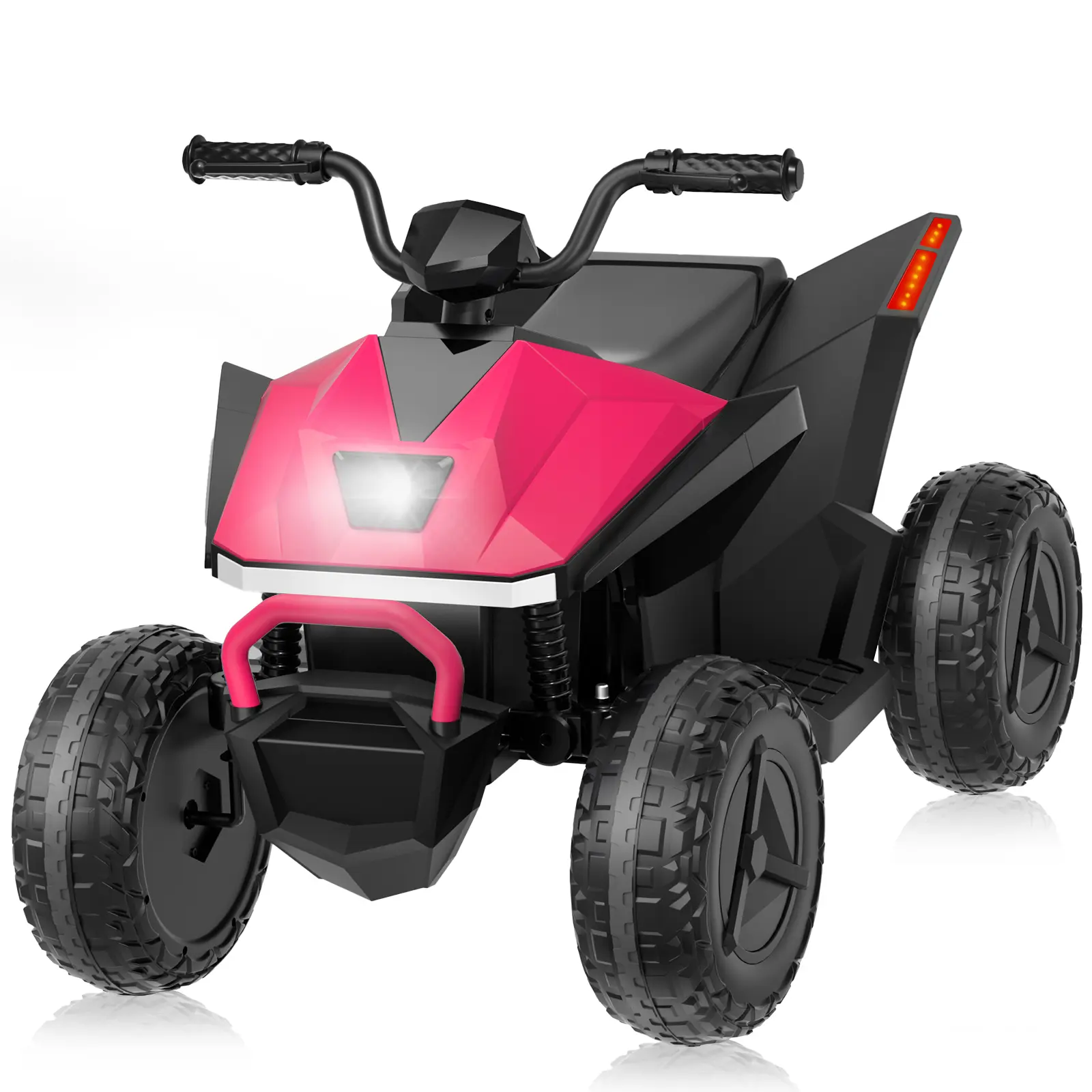 YUNTOPKIDS 24V 2-Seater Powerful Kids Electric ATV, 4-Wheeler with 2x200W Motor, Braking System, Realistic Headlights, Music, High-Speed All-Terrain Ride-On Toy for Ages 3-8