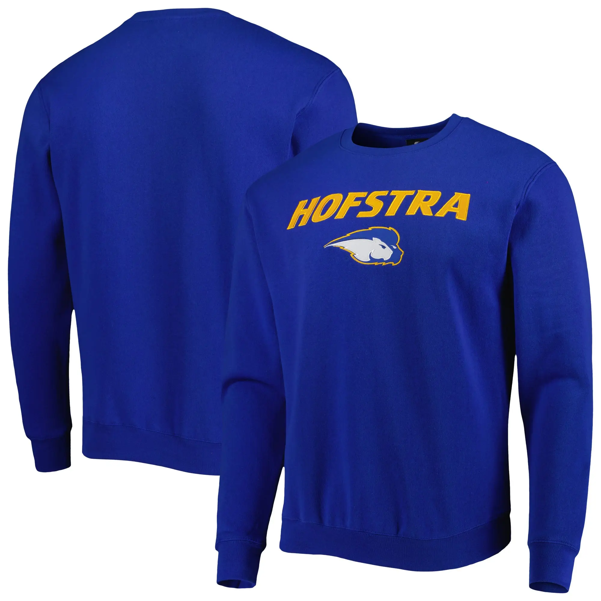 Hofstra University Pride Colosseum Arch Over Logo Pullover Sweatshirt - Royal