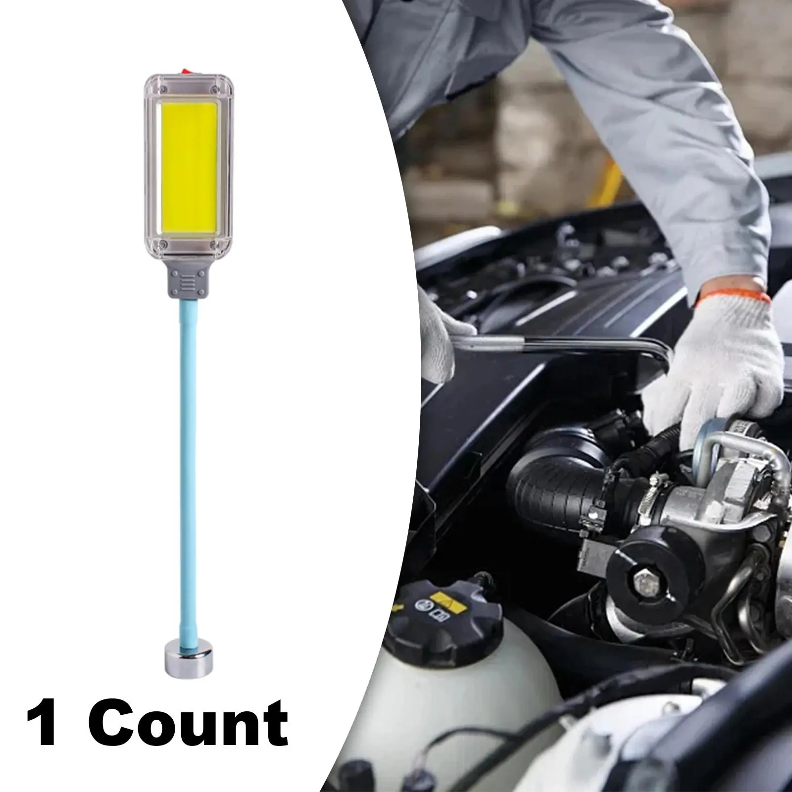 LED Multifunctional Flexible Hose Work Light, Adjustable Torch, Magnetic Base, Supports Multi-port Charging, COB Strong Light Car Repair Lamp
