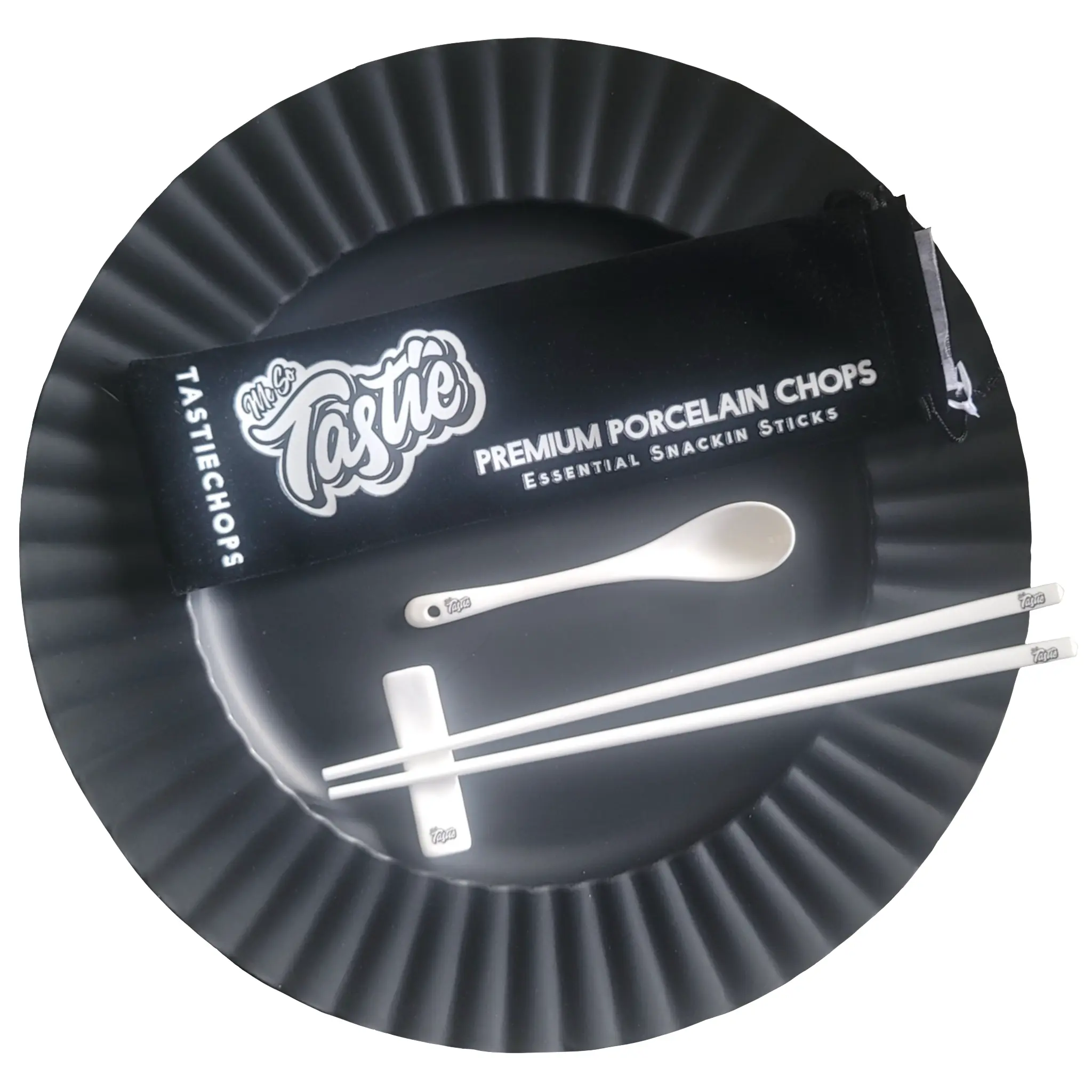 TastieChops Premium White Porcelain Chopsticks Set