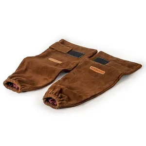 YESWELDER 18.9" Leather Welding Work Sleeves - Heat & Flame Resistant Arm Protection Work Sleeves with Kevlar Stitching and Cotton Lining YESWELDER 18.9" Leather Welding Work Sleeves - Heat & Flame Resistant Arm Protection Work Sleeves with Kevlar Stitching and Cotton Lining