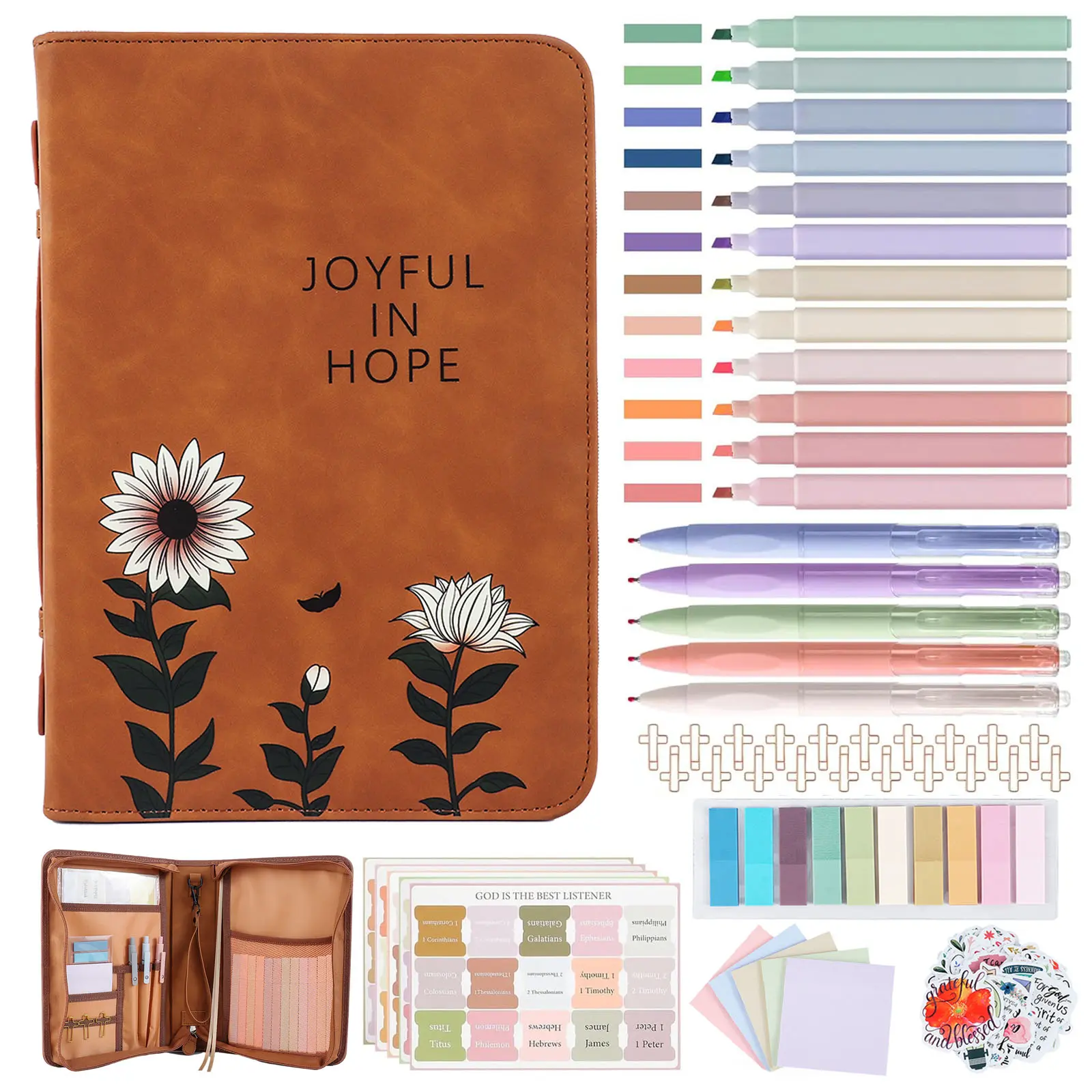Bible Cover Case for Women Large Bible Cover with Durable Handle Quilted Bible Carrying Case for Girls Bible Study Supplies Accessories Stationery Supplies Office Desk Accessories