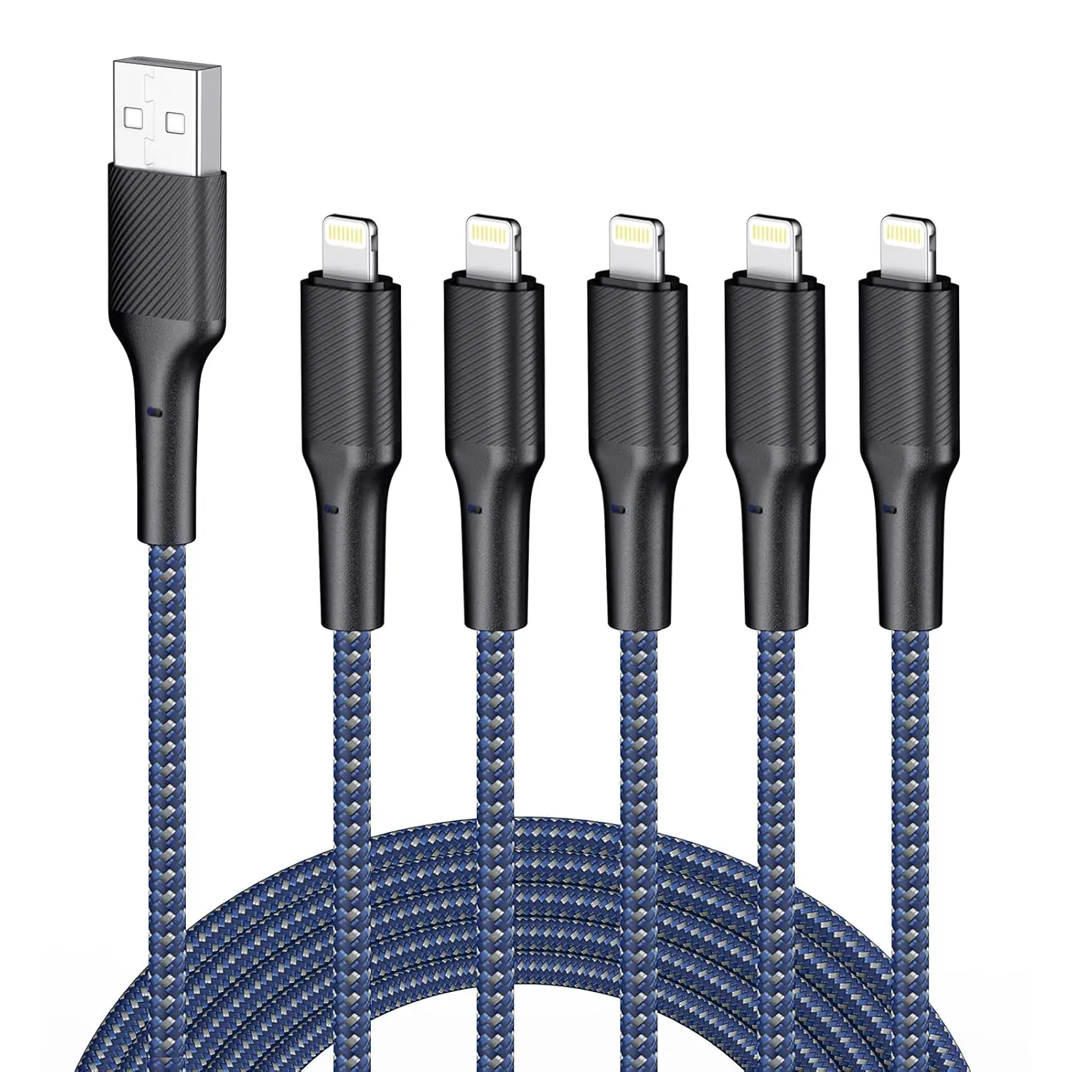 iPhone Charger Cable 6ft 5Pack,[ Certified] Long Lightning Cable 6 Foot iPhone Charging Cord for iPhone 12/11/11 Pro/X/Xs Max/XR/8/8 Plus/7/6/6s/SE/5c/5s/5 iPad Air 2/Mini Airpods