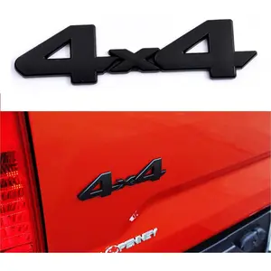1Pack Metal Car 4x4 Emblem 3D Chrome Badge Decal Sticker Compatible with 4RUNNER Tundra Tacoma Rear Tailgate Tail Gate Door Truck SUV Pickup (New Matt Black)