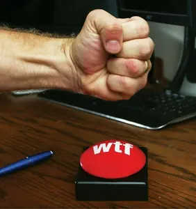WTF Slam Button – Hilarious Joke Gag Gift with 10 Loud Sound Effects! 🔴😂
