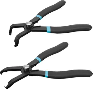 DURATECH 2-Piece Push Pin Pliers Set – Auto Trim Clip Removal Tool, Offset Jaw Pliers for Plastic Fasteners, Rivets, Panel Clips & Interior Trim
