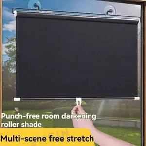 Expandable Thermal Insulated Curtain Parasol, Portable Window Blind No Drilling, Blackout Blinds, Suitable for Office, Sunroom, Car, Kitchen, Balcony, Living Room