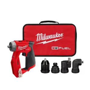 Milwaukee M12 FUEL 12V Lithium-Ion Brushless Cordless 4-in-1 Installation Drill Driver with 4 Tool Heads & 300 in-lbs Torque Tool-Only