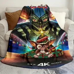 Printed modern throw blankets Gremlins 35th Anniversary Poster Stylish blankets Comfortable sofa decoration camping and picnic blanket winter warming blanket
