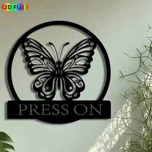 1pc Press On Butterfly Metal Wall Art, Press On Butterfly Statue Mural, Intricate Craftsmanship, Artistic Metalwork, Perfect for Mothers Day, Housewarming Decor, Perfect for Living Room Bedroom Studio Decor, Ideal Gift for Inspirational Decor Enthusiasts.